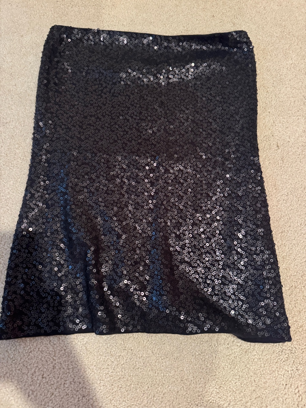 CAbi Black Sequin Pencil Skirt